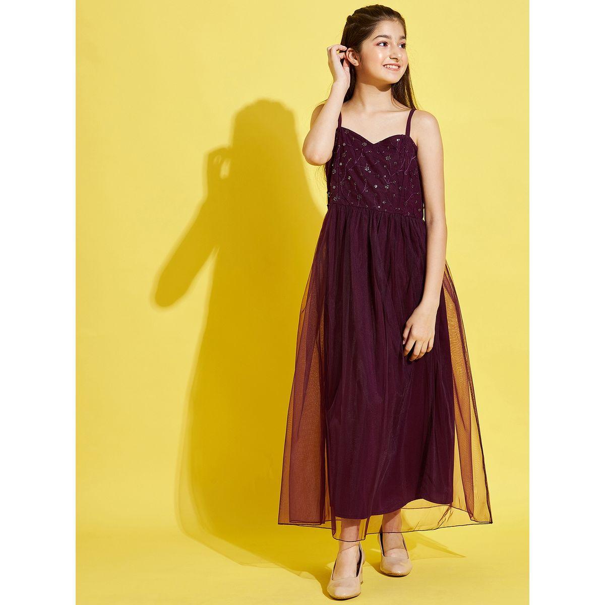 Styli Mesh Overlay Sequined Dress-girls-clothing-dressesandjumpsuits-image-6