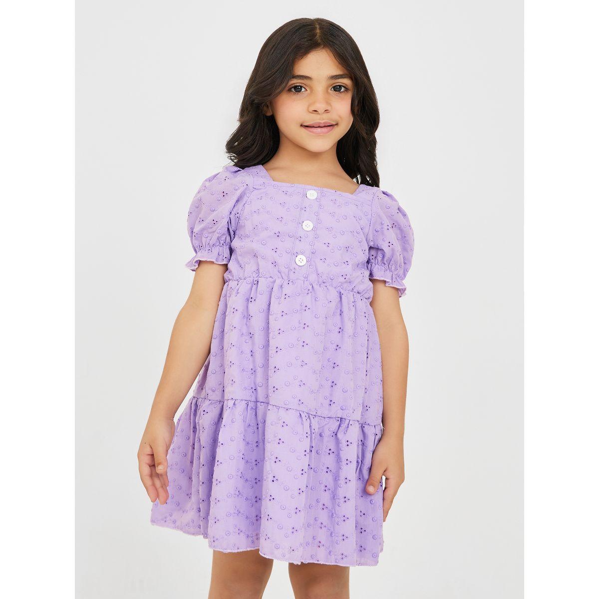 فستان بكسرات واكمام منفوشة-girls-clothing-dressesandjumpsuits-image-2