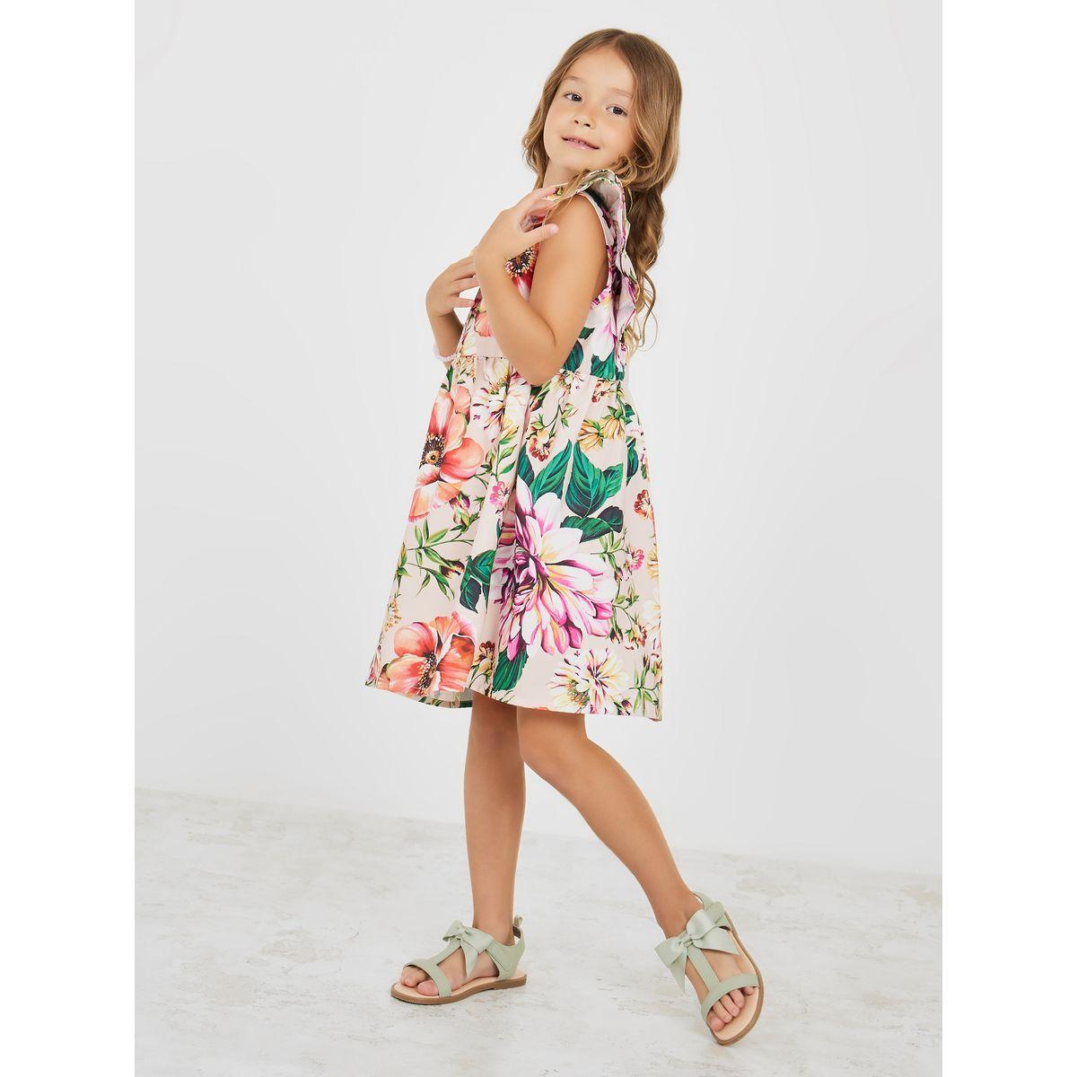 Styli Floral Print Ruffle Trim Dress -girls-clothing-dressesandjumpsuits-image-2