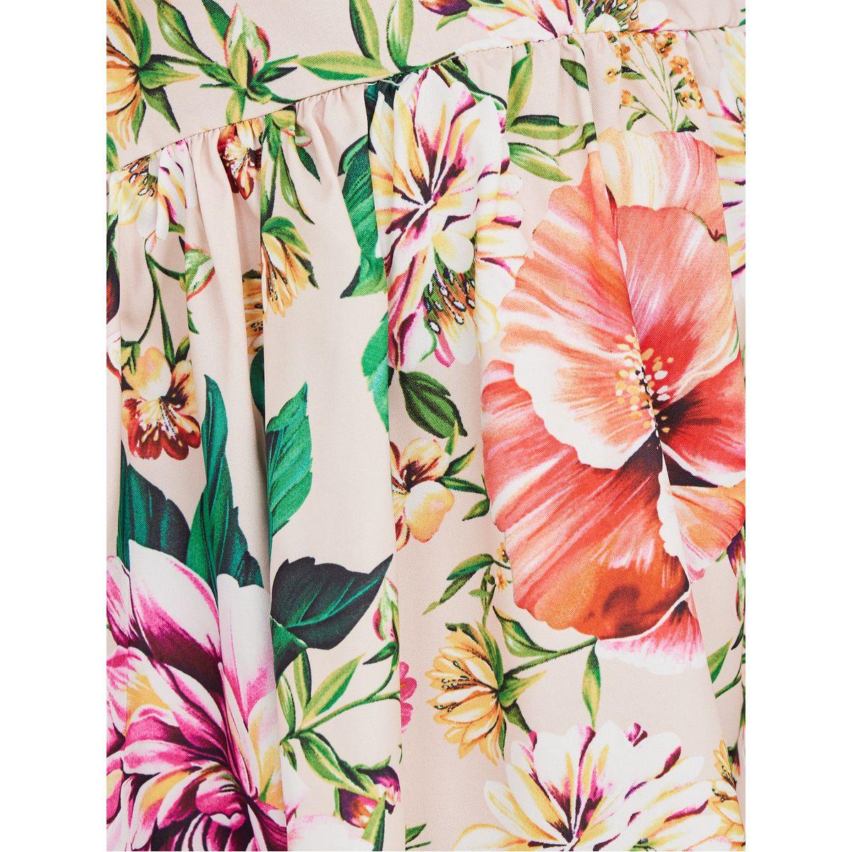 Styli Floral Print Ruffle Trim Dress -girls-clothing-dressesandjumpsuits-image-3