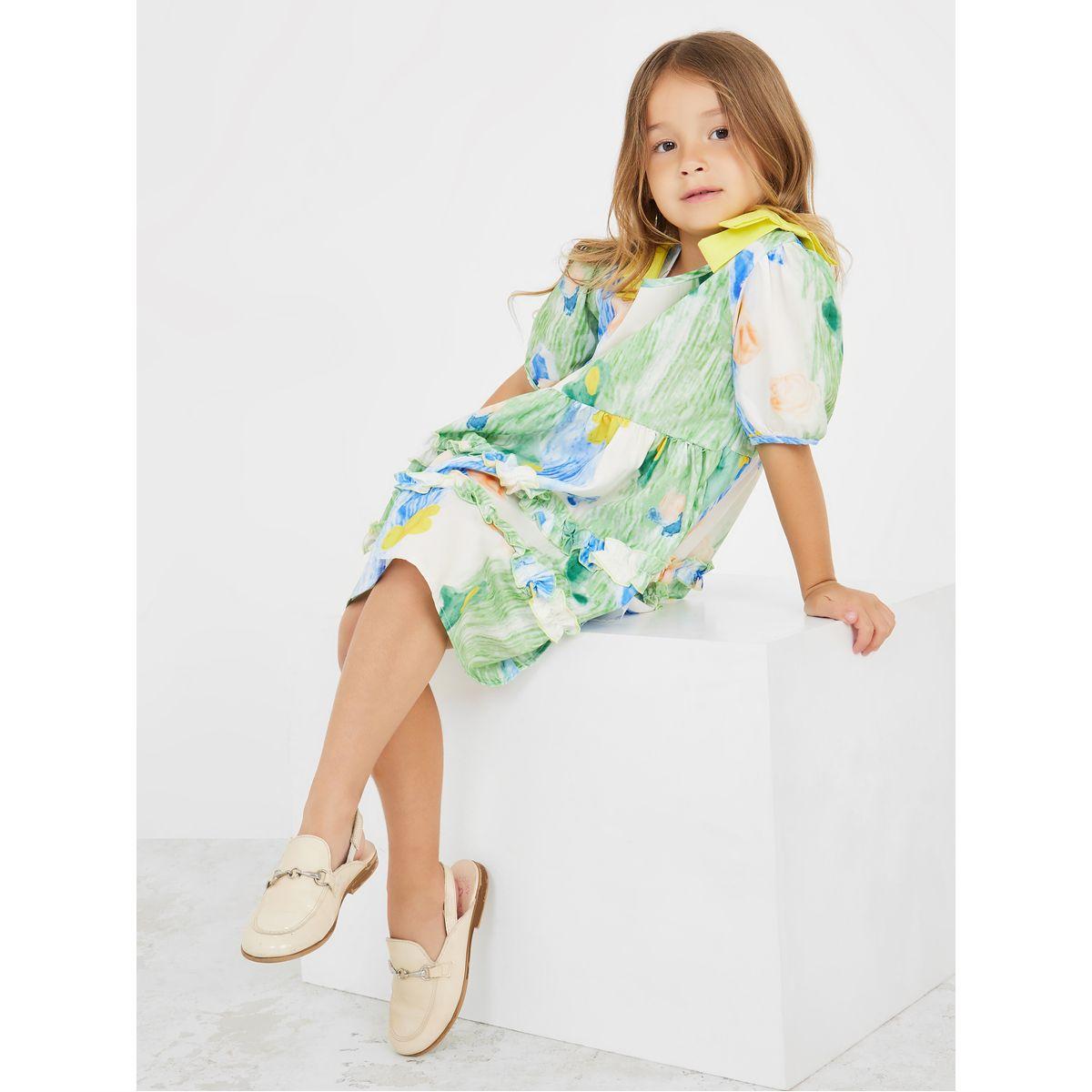 Styli Tie and Dye Print Ruffle Detail Tiered Dress-girls-clothing-dressesandjumpsuits-image-1