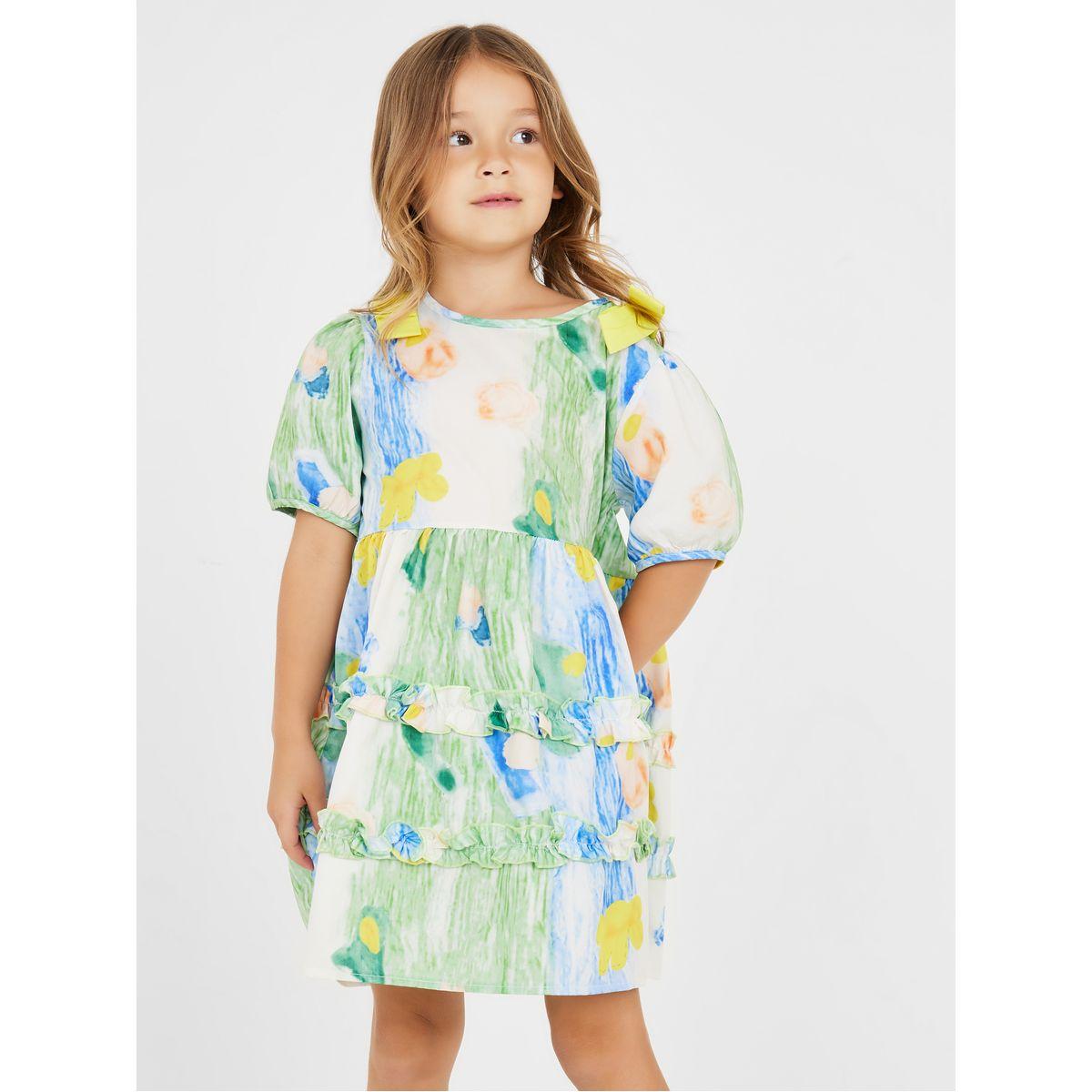 Styli Tie and Dye Print Ruffle Detail Tiered Dress-girls-clothing-dressesandjumpsuits-image-2