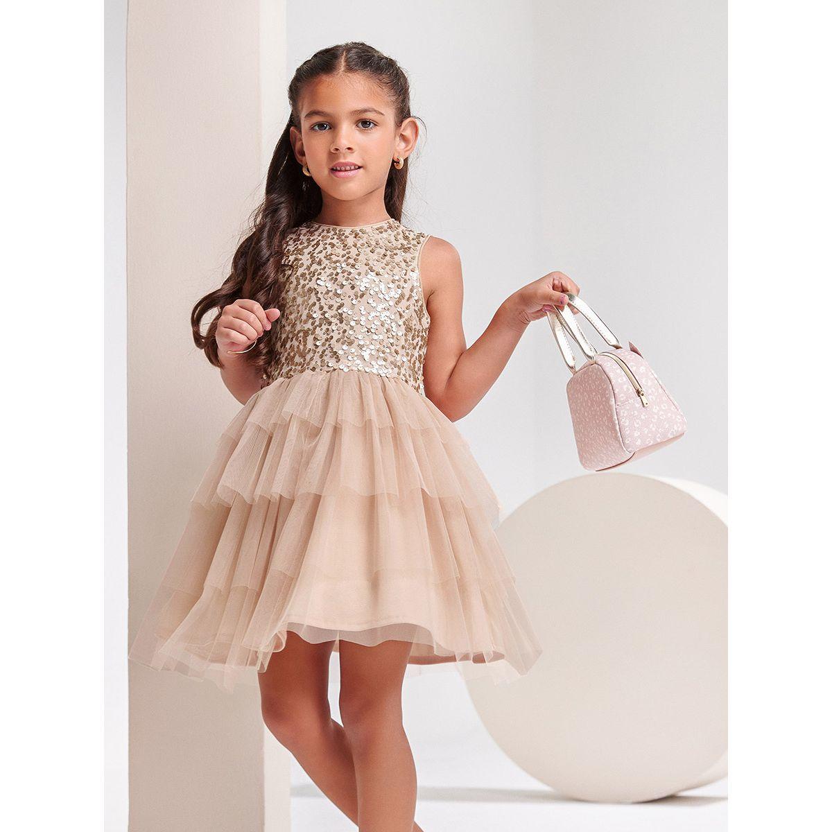 Styli Limited Sequin Bodice Mesh Hem Layered Dress-girls-clothing-dressesandjumpsuits-image-2
