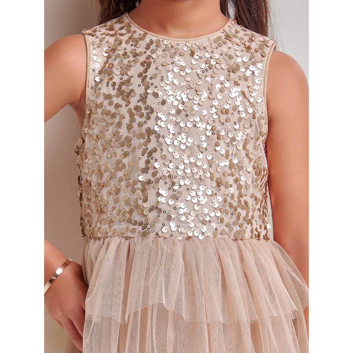 Styli Limited Sequin Bodice Mesh Hem Layered Dress-girls-clothing-dressesandjumpsuits-image-3