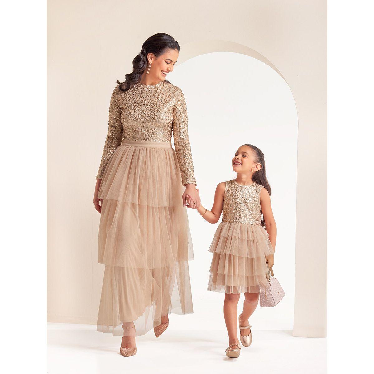 فستان بتفاصيل شبكية ومزين بالترتر-girls-clothing-dressesandjumpsuits-image-5
