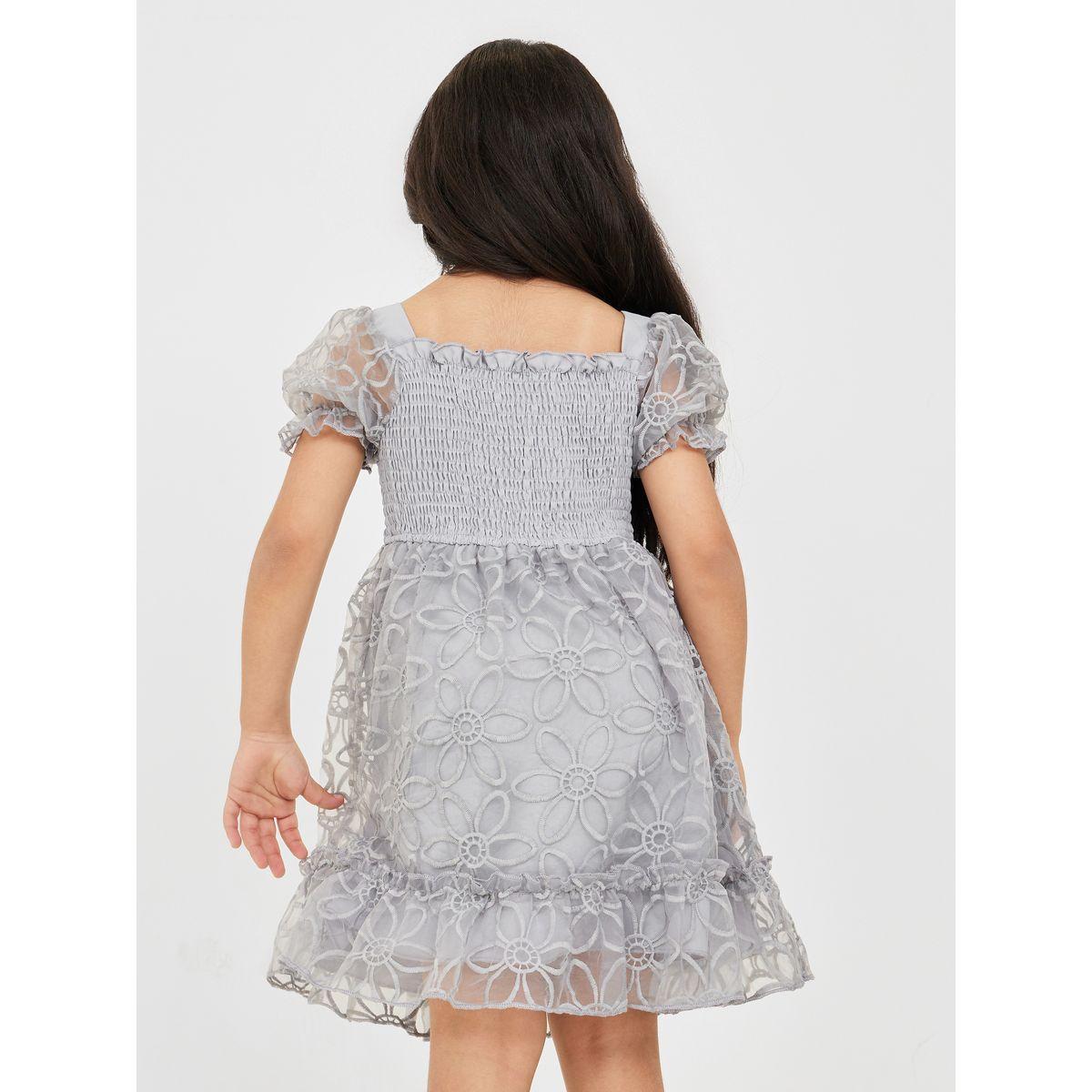 Styli Puff Sleeve Ruffle Hem Dress-girls-clothing-dressesandjumpsuits-image-4