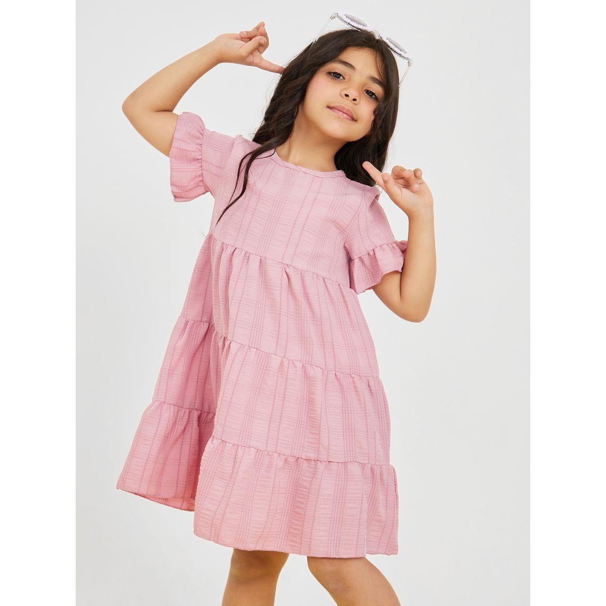 Styli Flounce Sleeve Tiered Dress-girls-clothing-dressesandjumpsuits-image-2