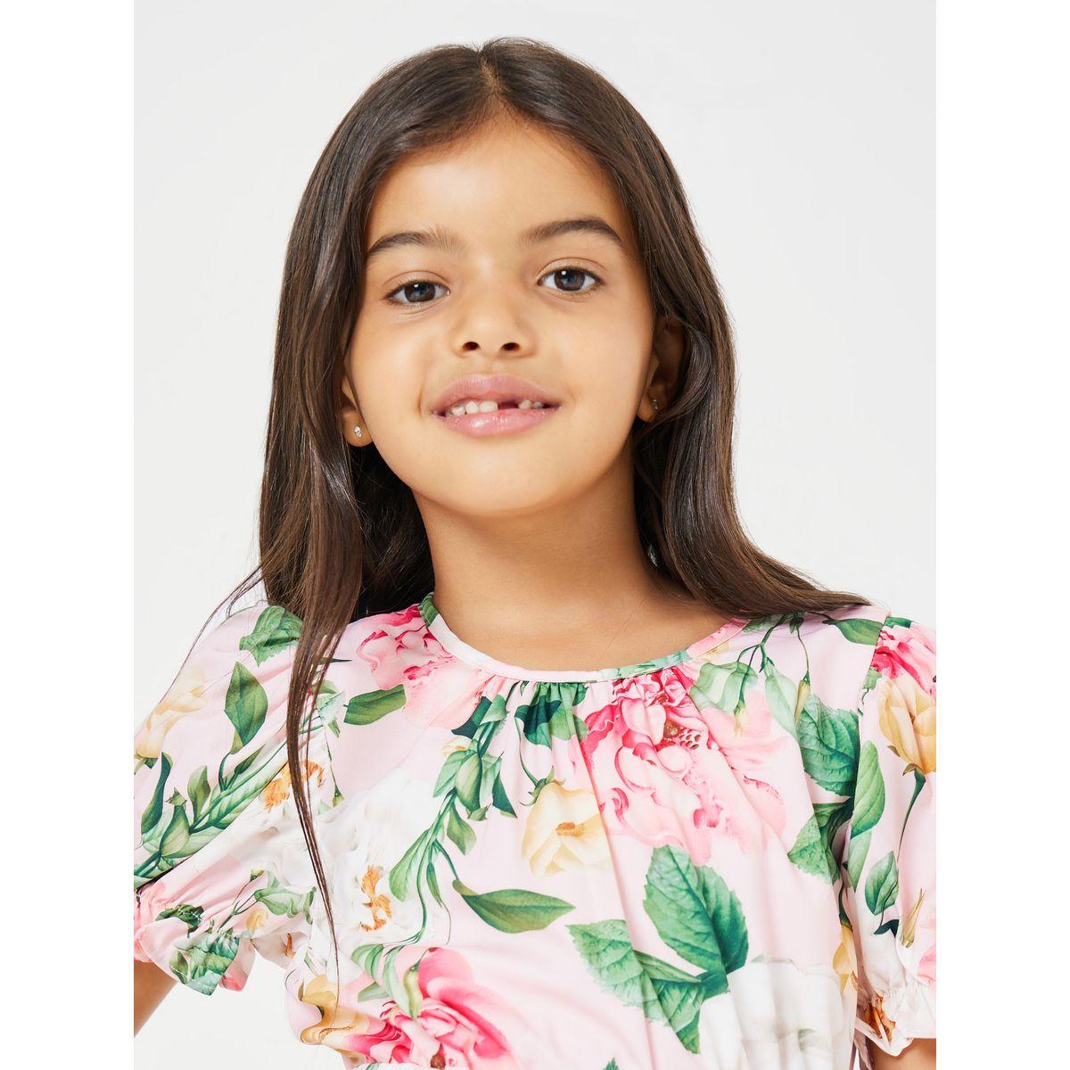 فستان مطبع بزهور واكمام منفوشة-girls-clothing-dressesandjumpsuits-image-3