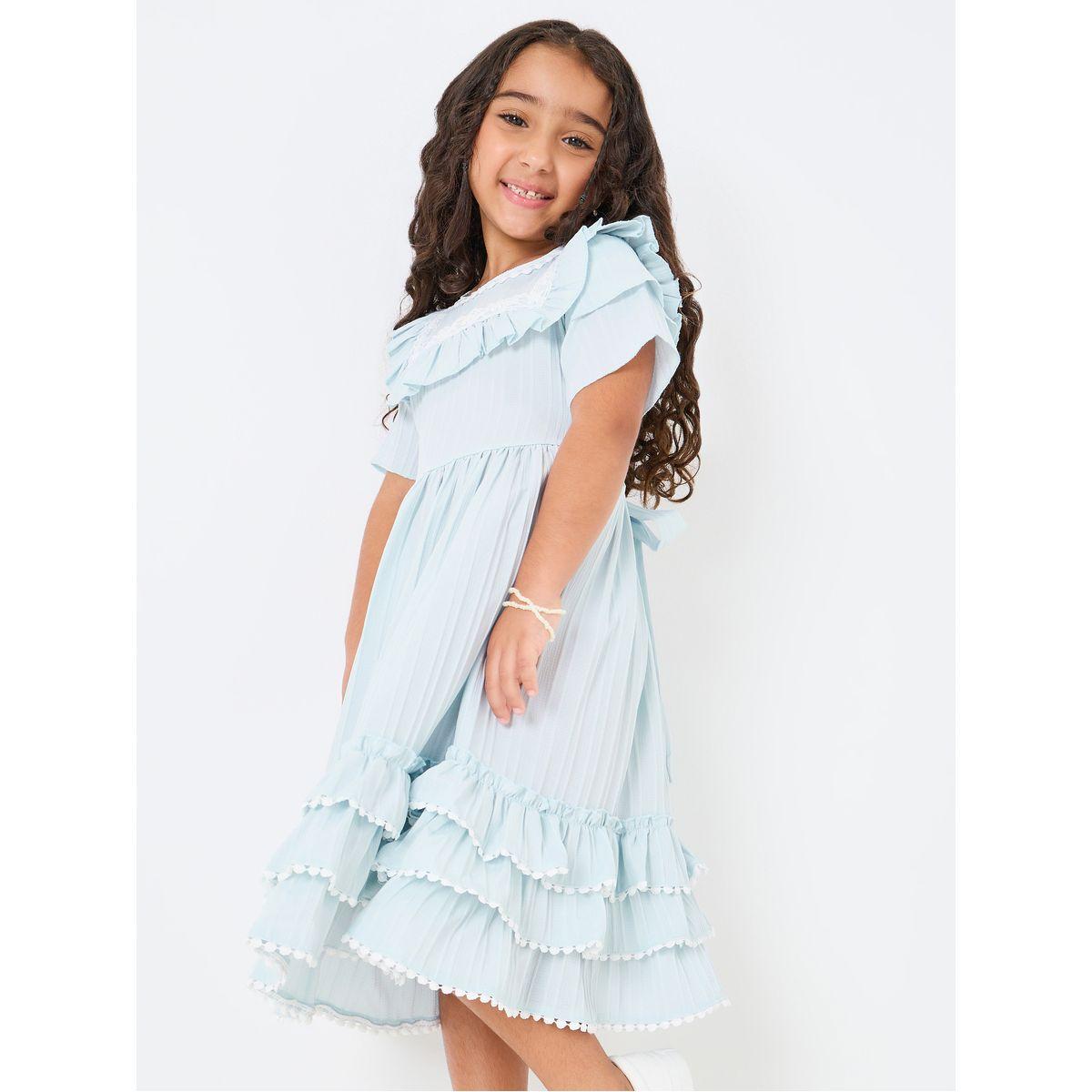 Styli Ruffle Trim Layered Dress-girls-clothing-dressesandjumpsuits-image-2