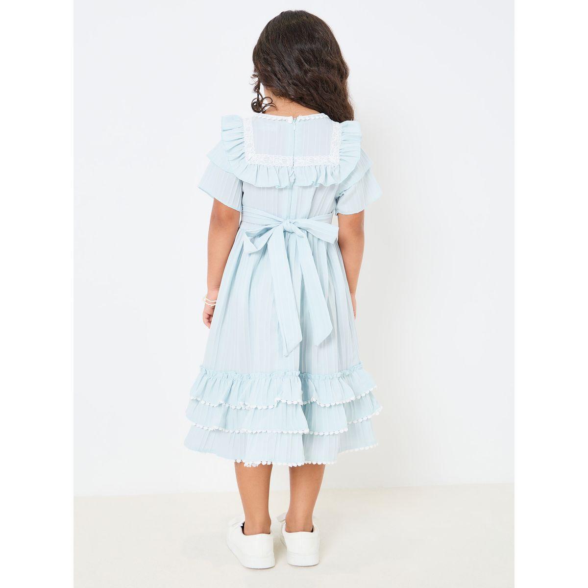 Styli Ruffle Trim Layered Dress-girls-clothing-dressesandjumpsuits-image-4