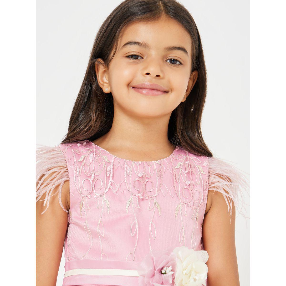 فستان بتفاصيل مطرزة مع فيونكة-girls-clothing-dressesandjumpsuits-image-3