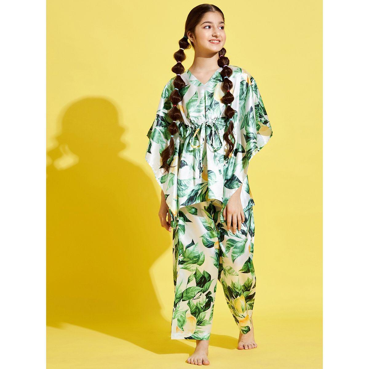 طقم بيجاما من ( بنطال + بلوزة طويلة )-girls-clothing-nightwear-image-1