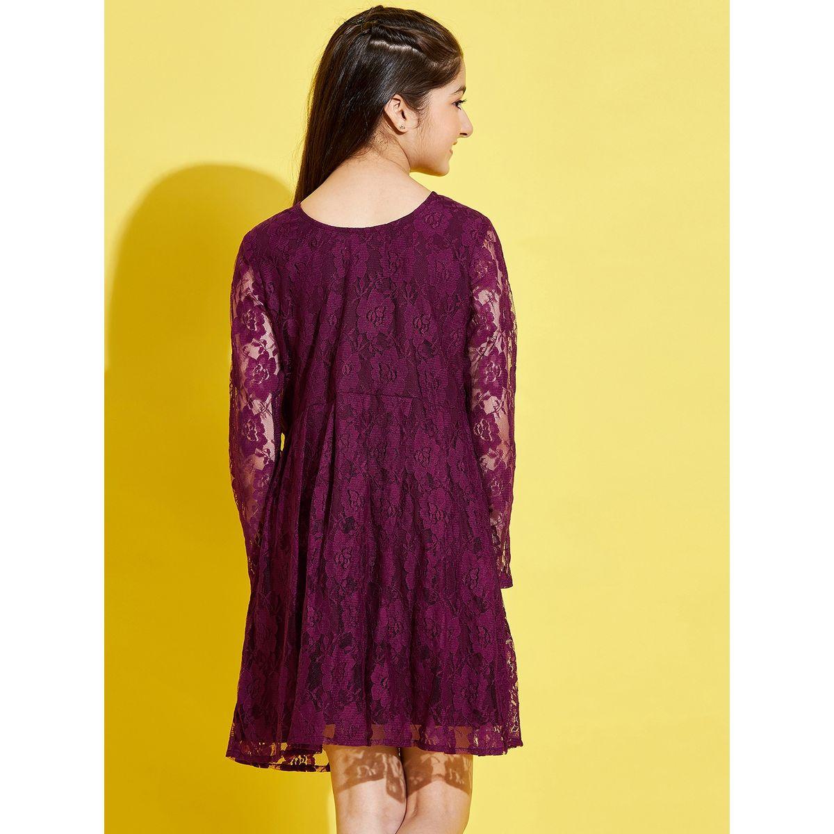 فستان قصير بتفاصيل دانتيل-girls-clothing-dressesandjumpsuits-image-4