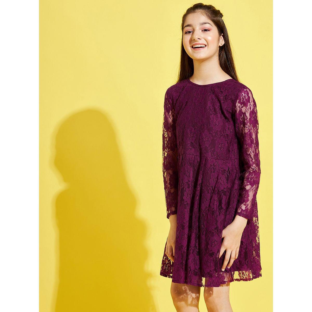 Styli Lace Detail A-Line Mini Dress-girls-clothing-dressesandjumpsuits-image-5