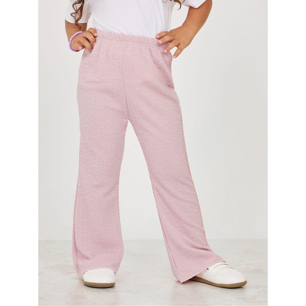 بنطال واسع بتفاصيل بارزة الملمس-girls-clothing-bottoms-trousers-image-4