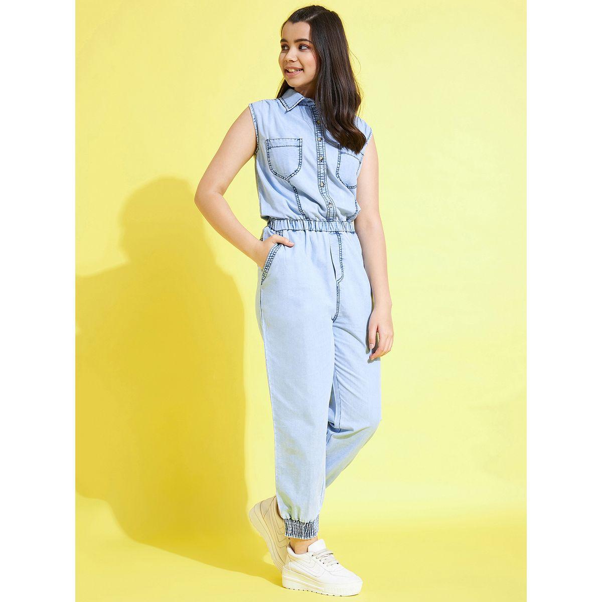 جمبسوت دنيم بلا اكمام-girls-clothing-rompers-image-1
