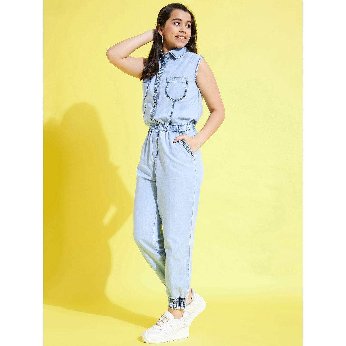 جمبسوت دنيم بلا اكمام-girls-clothing-rompers-image-5