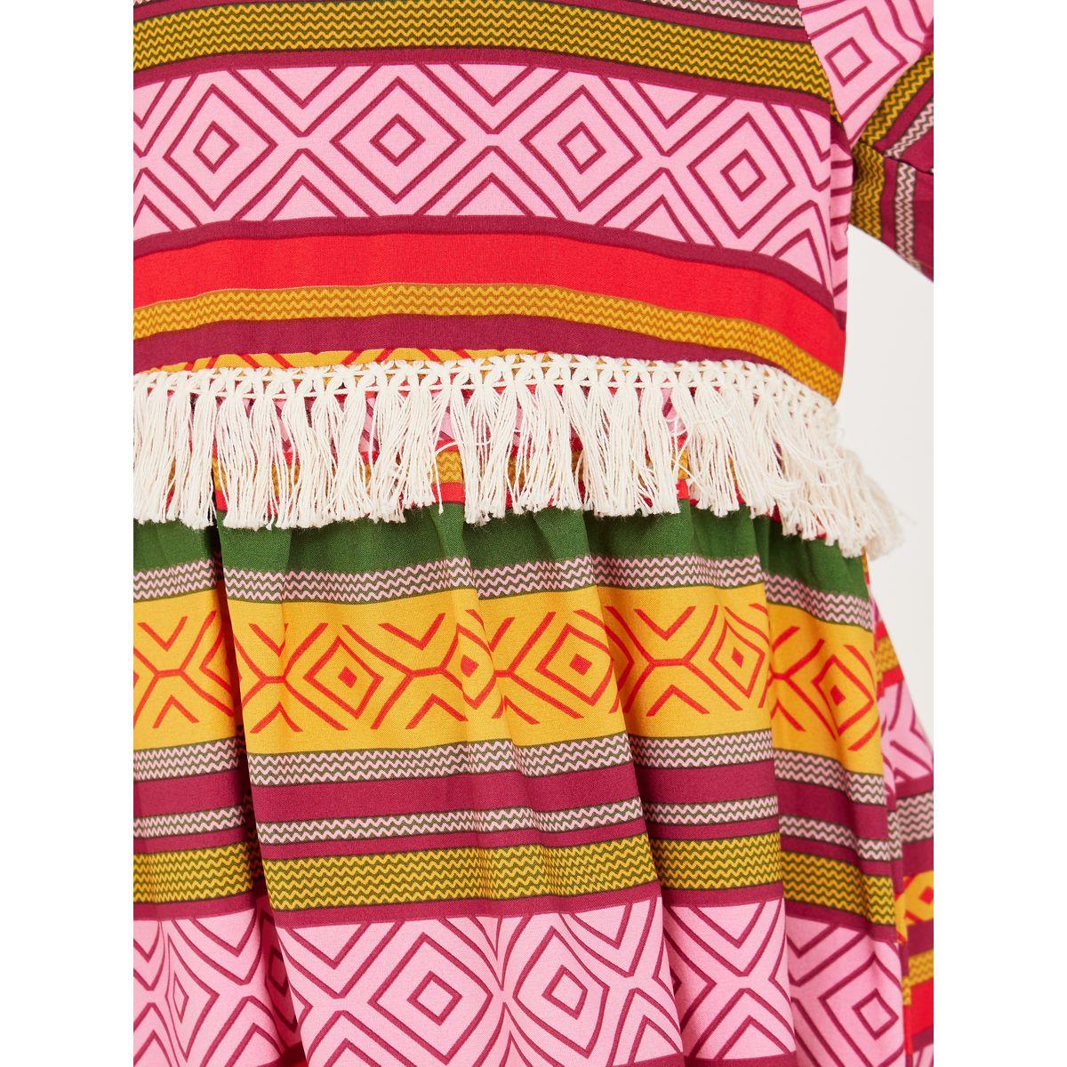 Styli All Over Print Tassel Trim Dress-girls-clothing-dressesandjumpsuits-image-3
