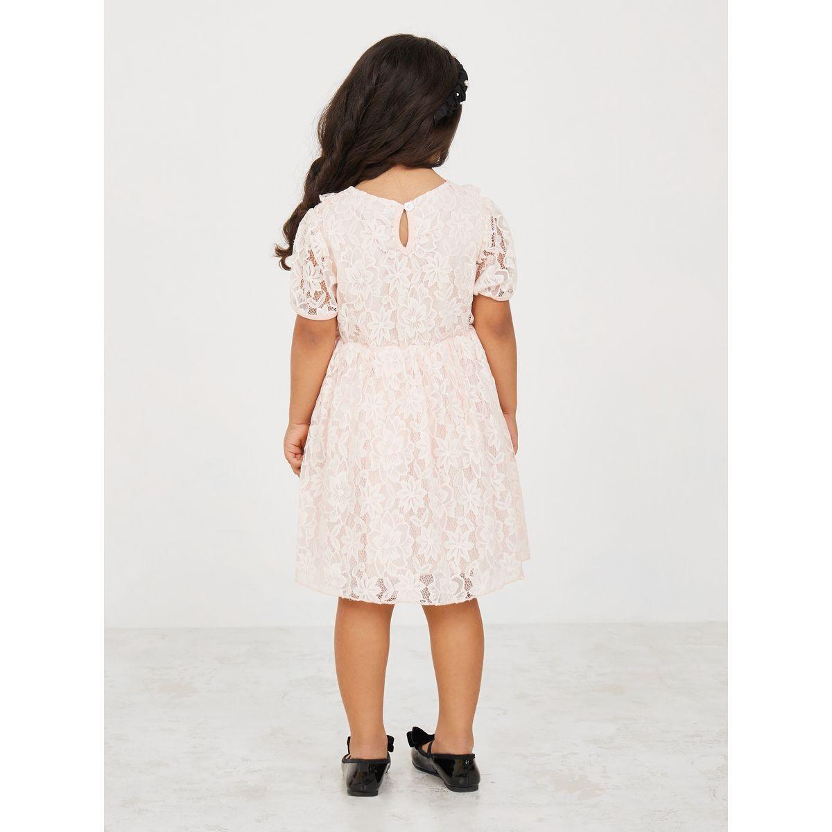 Styli Floral Lace Insert Puff Sleeve Dress-girls-clothing-dressesandjumpsuits-image-5
