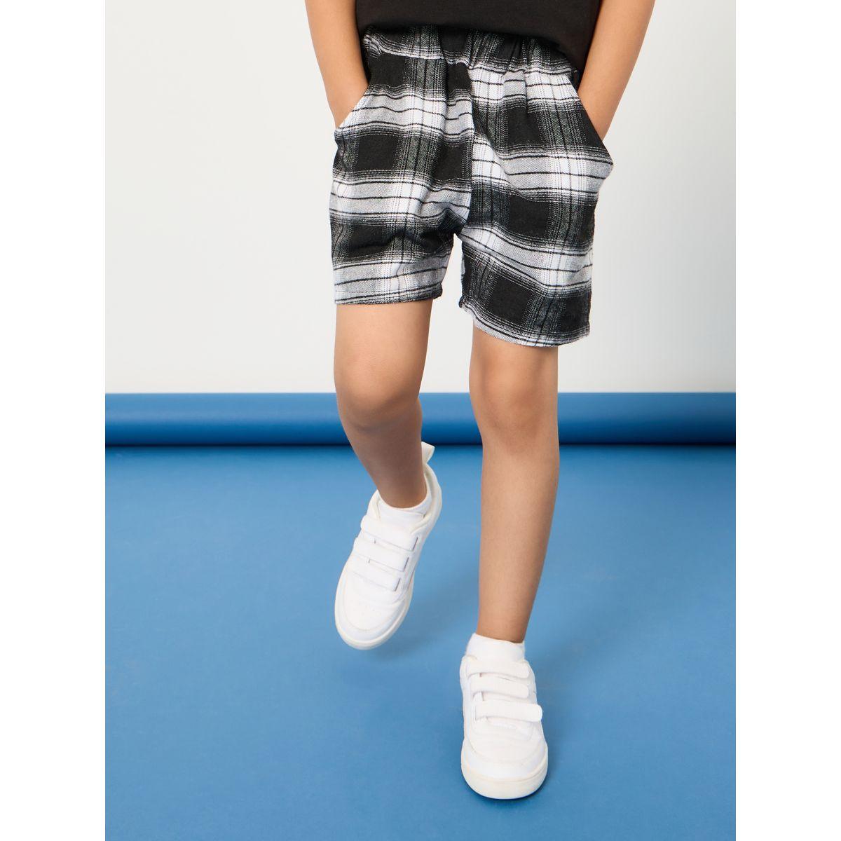 Styli Checked Plaid Polo T-Shirt & Shorts Set-boys-clothing-setsandcoords-image-3