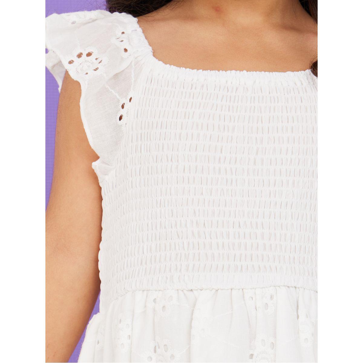 Styli Eyelet Embroidery Ruffle Trim Dress-girls-clothing-dressesandjumpsuits-image-3