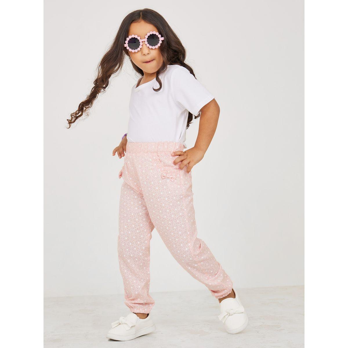 Styli All Over Print Bow Detail Pants -girls-clothing-bottoms-trousers-image-2