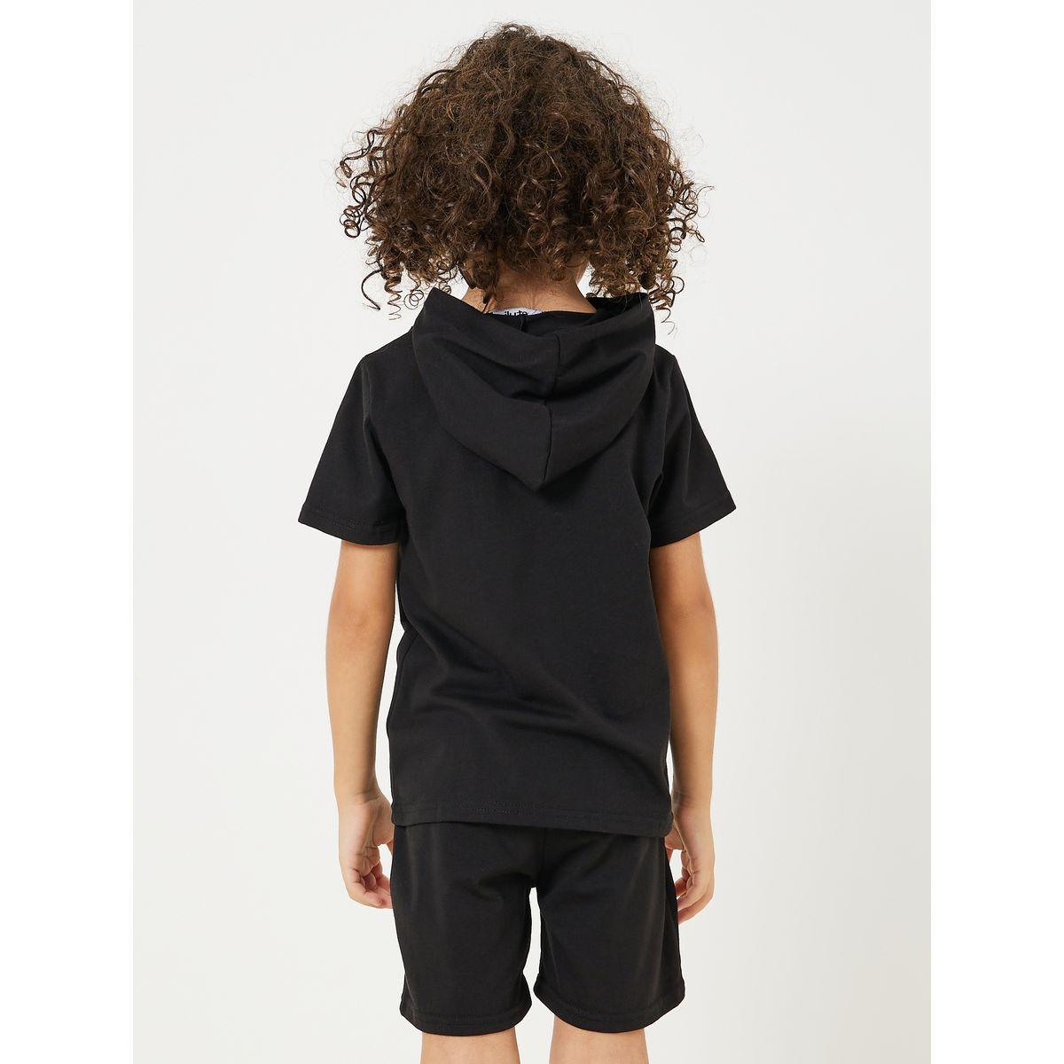 Styli Dinosaur Print Hooded T-Shirt & Shorts Set-boys-clothing-setsandcoords-image-5