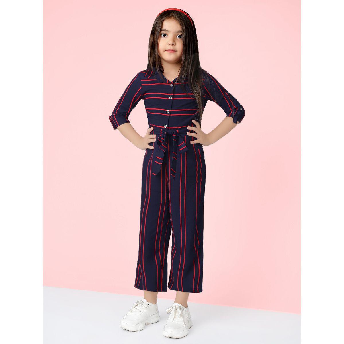 Styli Striped Button Through Jumpsuit-girls-clothing-rompers-image-1