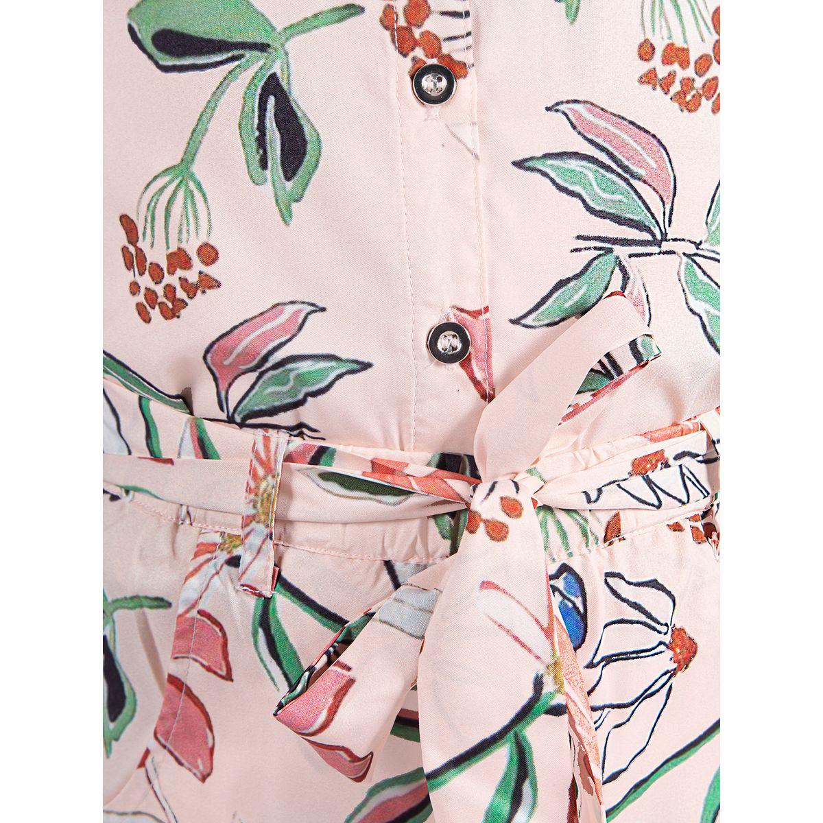 Styli Floral Print Collared Button Through Jumpsuit-girls-clothing-rompers-image-4