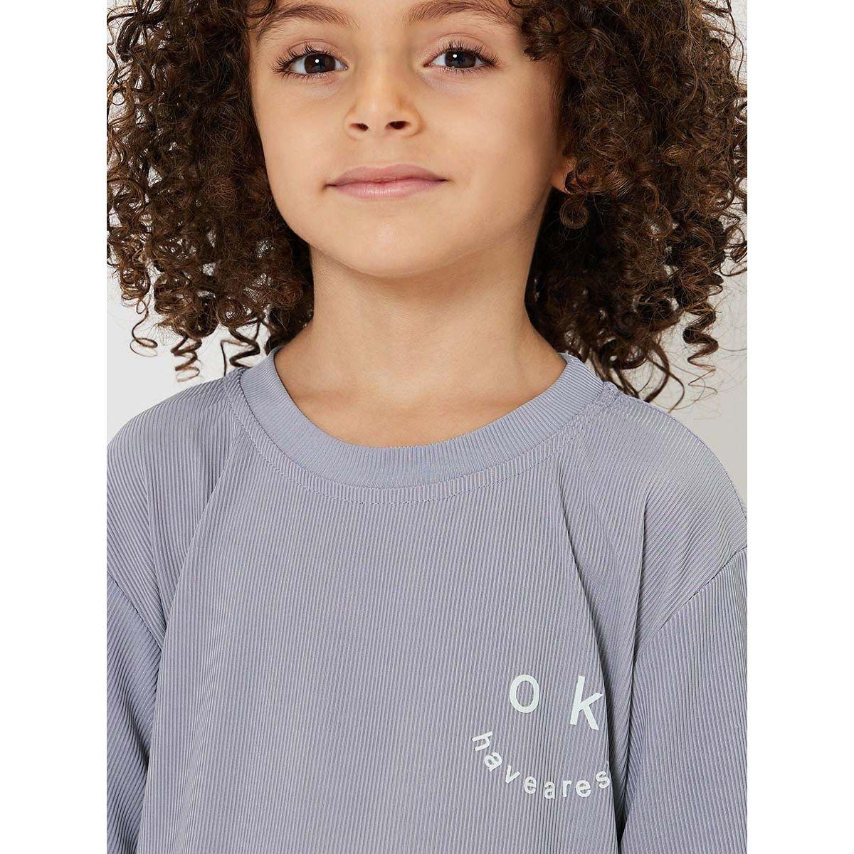 Styli Slogan Print Ribbed T-Shirt & Pyjama Set-boys-clothing-nightwear-image-4