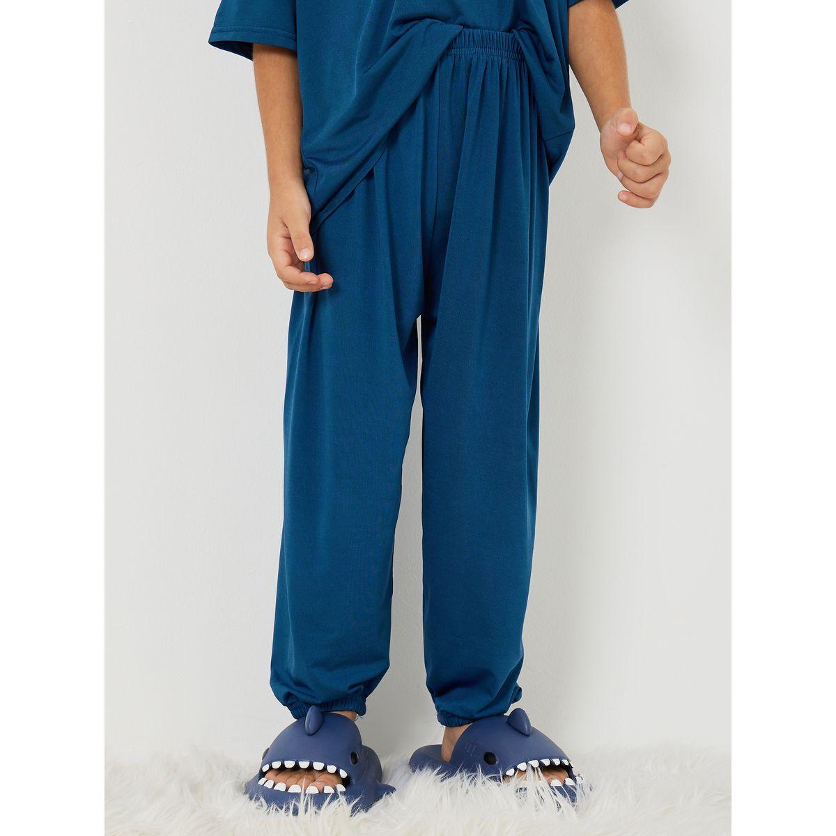 Styli Love It Slogan T-Shirt & Pyjama Set-boys-clothing-nightwear-image-4