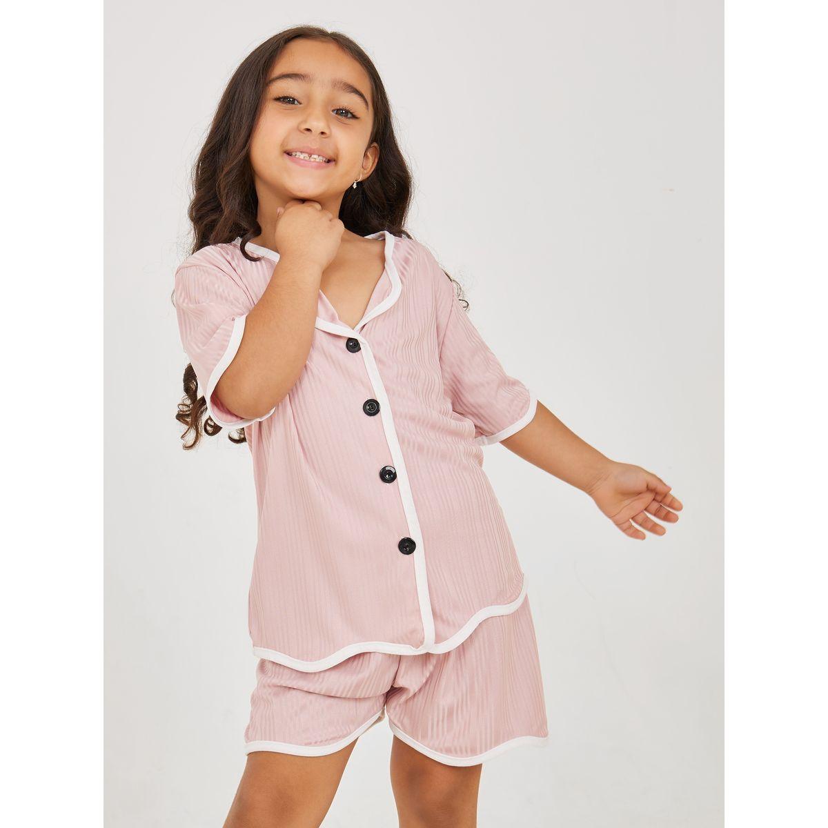 طقم من ( شورت + بلوزة )-girls-clothing-nightwear-image-2