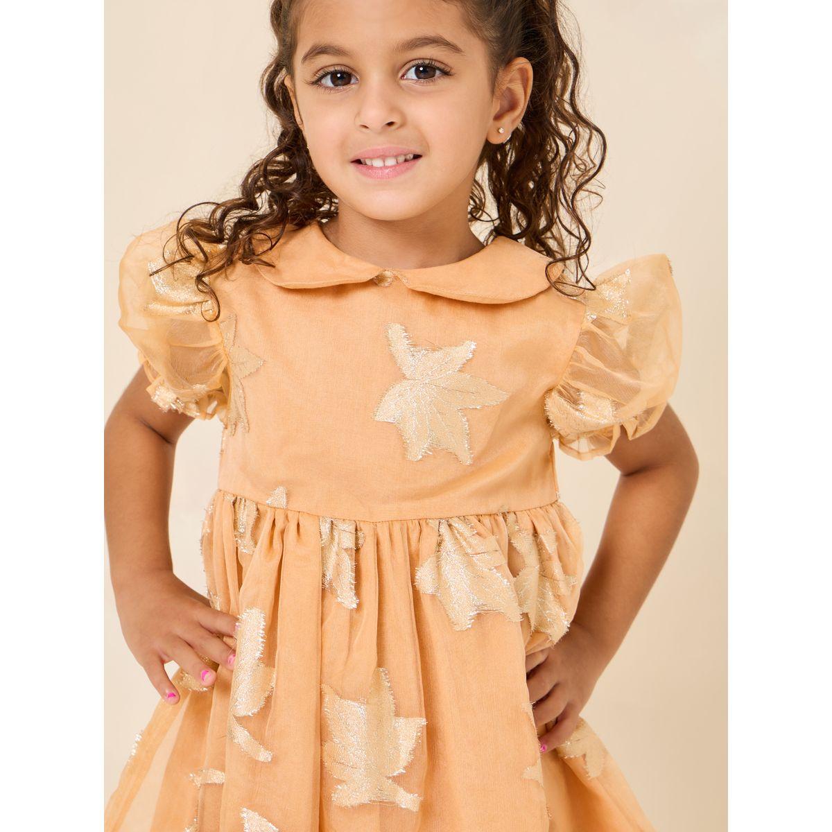 فستان جاكار باكمام منفوشة-girls-clothing-dressesandjumpsuits-image-3