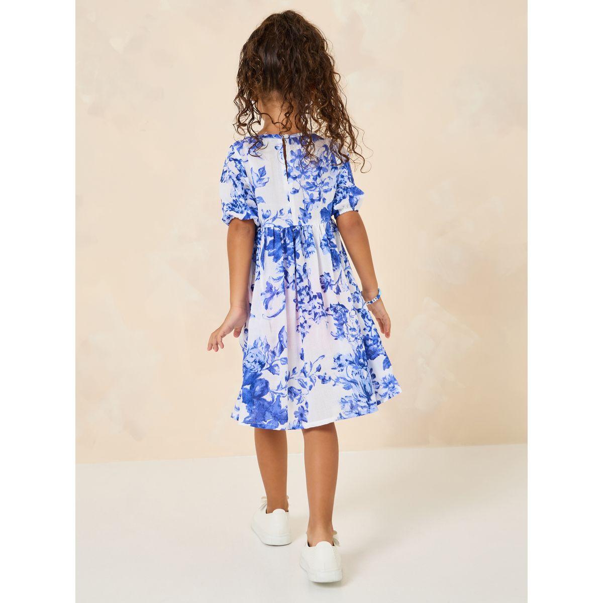 Styli Floral Placement Print Casual Dress-girls-clothing-dressesandjumpsuits-image-5