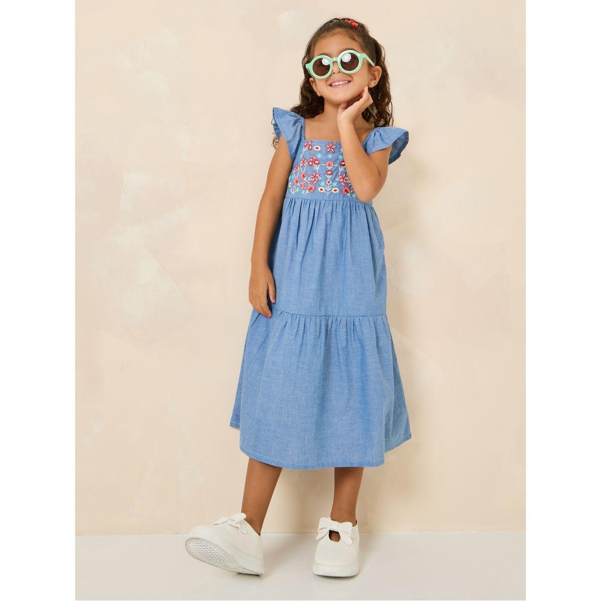 Styli Embroidered Panel Casual Dress-girls-clothing-dressesandjumpsuits-image-3