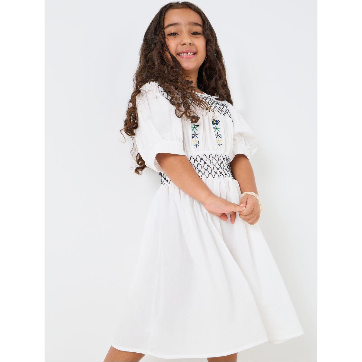 فستان بتفاصيل مطرزة وكشكش-girls-clothing-dressesandjumpsuits-image-1