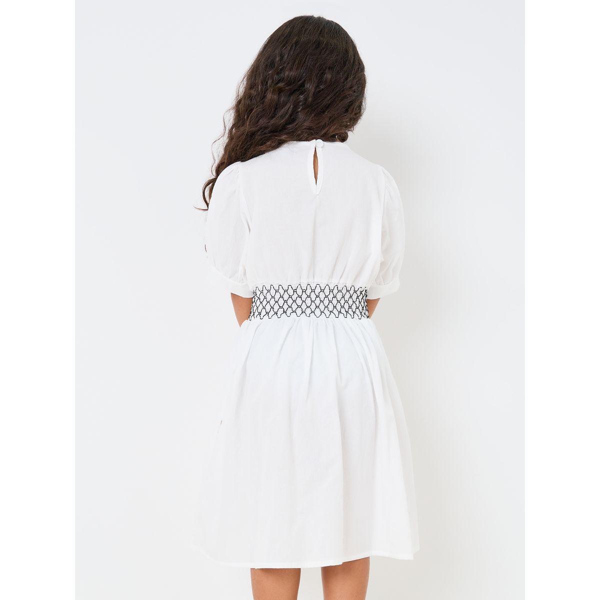 Styli Eyelet Embroidery Ruffle Trim Dress-girls-clothing-dressesandjumpsuits-image-4