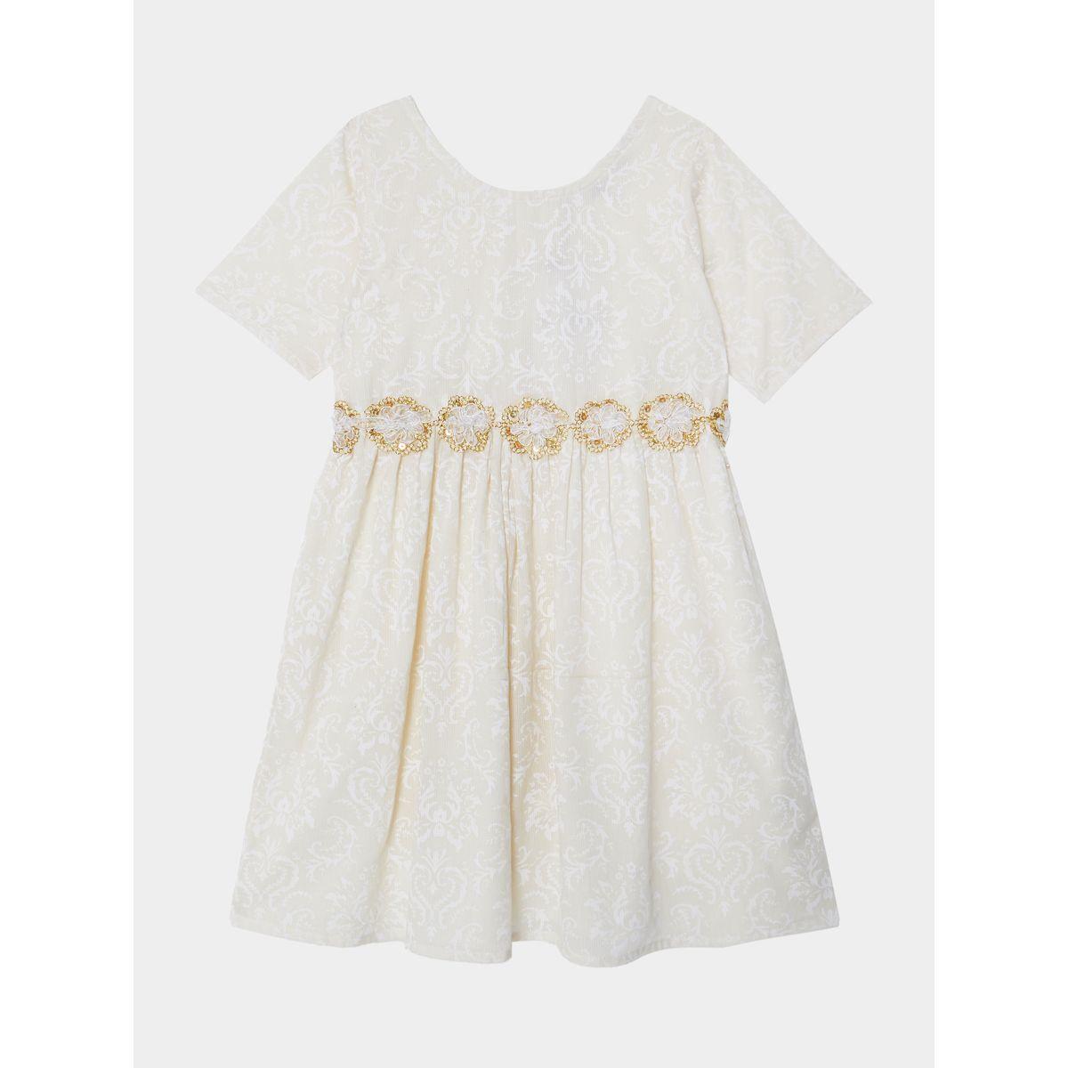 Styli Damask Print Lace Detail Dress-girls-clothing-dressesandjumpsuits-image-1