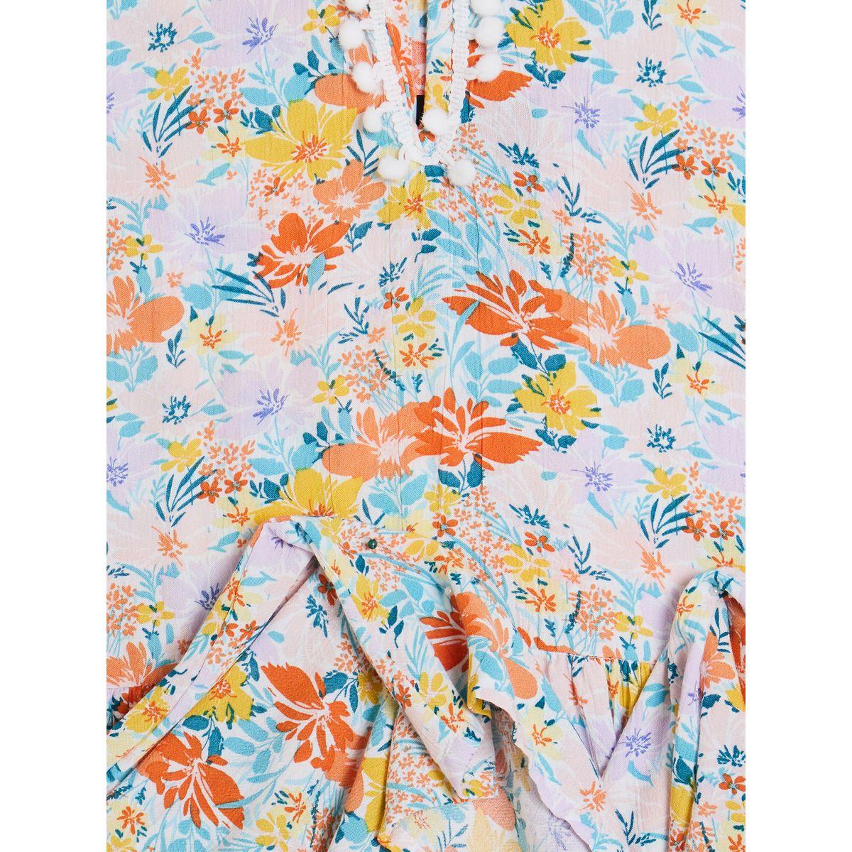 Styli Floral Longline Top-girls-clothing-blousesandshirts-image-2