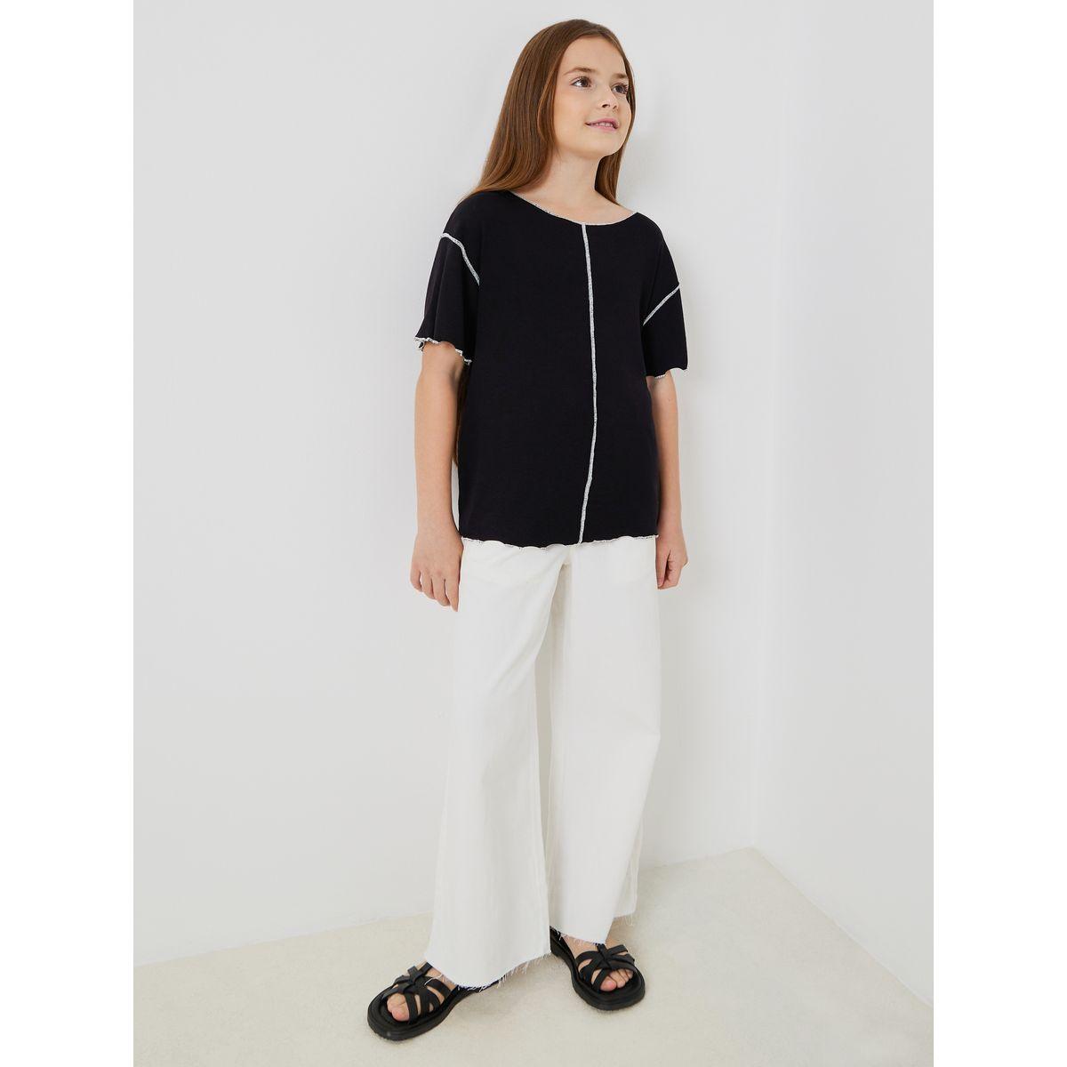 Styli Elevate Relaxed Fit Overlock Seam Ribbed Top-girls-clothing-blousesandshirts-image-2