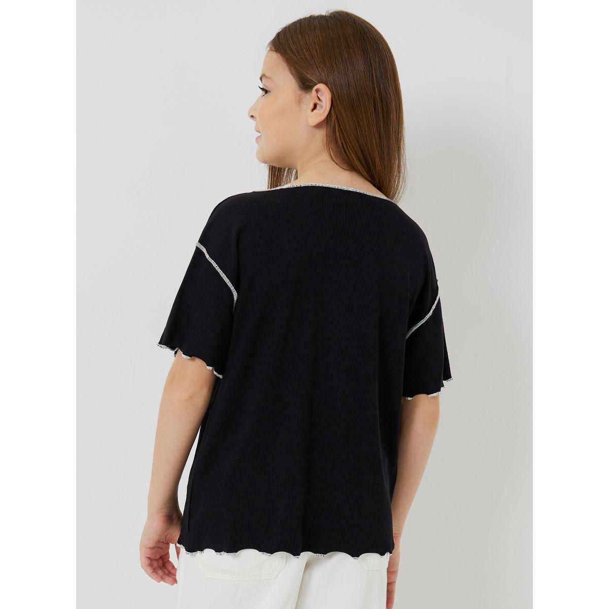 Styli Elevate Relaxed Fit Overlock Seam Ribbed Top-girls-clothing-blousesandshirts-image-4