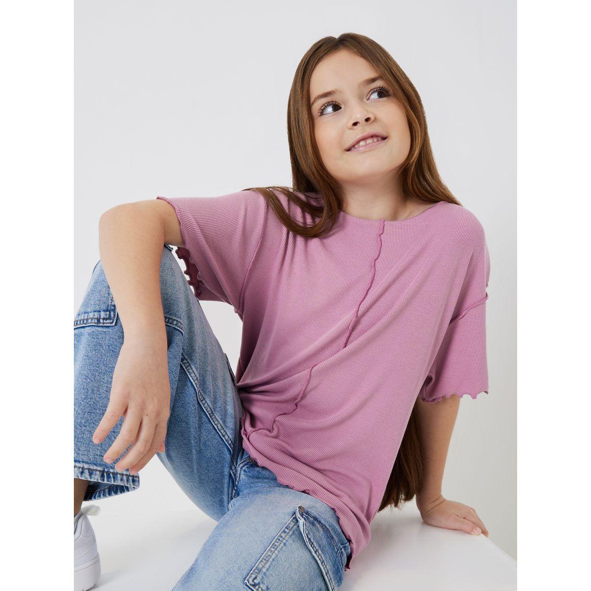 Styli Elevate Relaxed Fit Overlock Seam Ribbed Top-girls-clothing-blousesandshirts-image-1