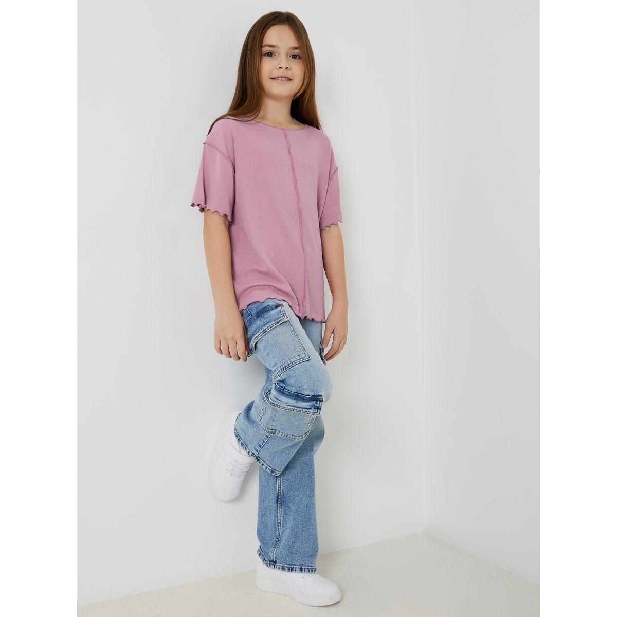 Styli Elevate Relaxed Fit Overlock Seam Ribbed Top-girls-clothing-blousesandshirts-image-2