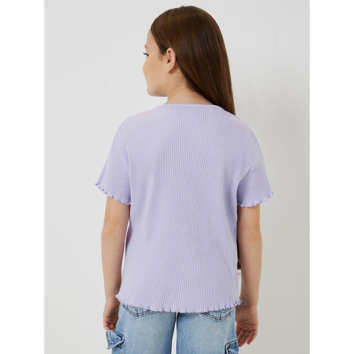 Styli Elevate Regular Fit Ribbed Top with Popper Button-girls-clothing-blousesandshirts-image-4