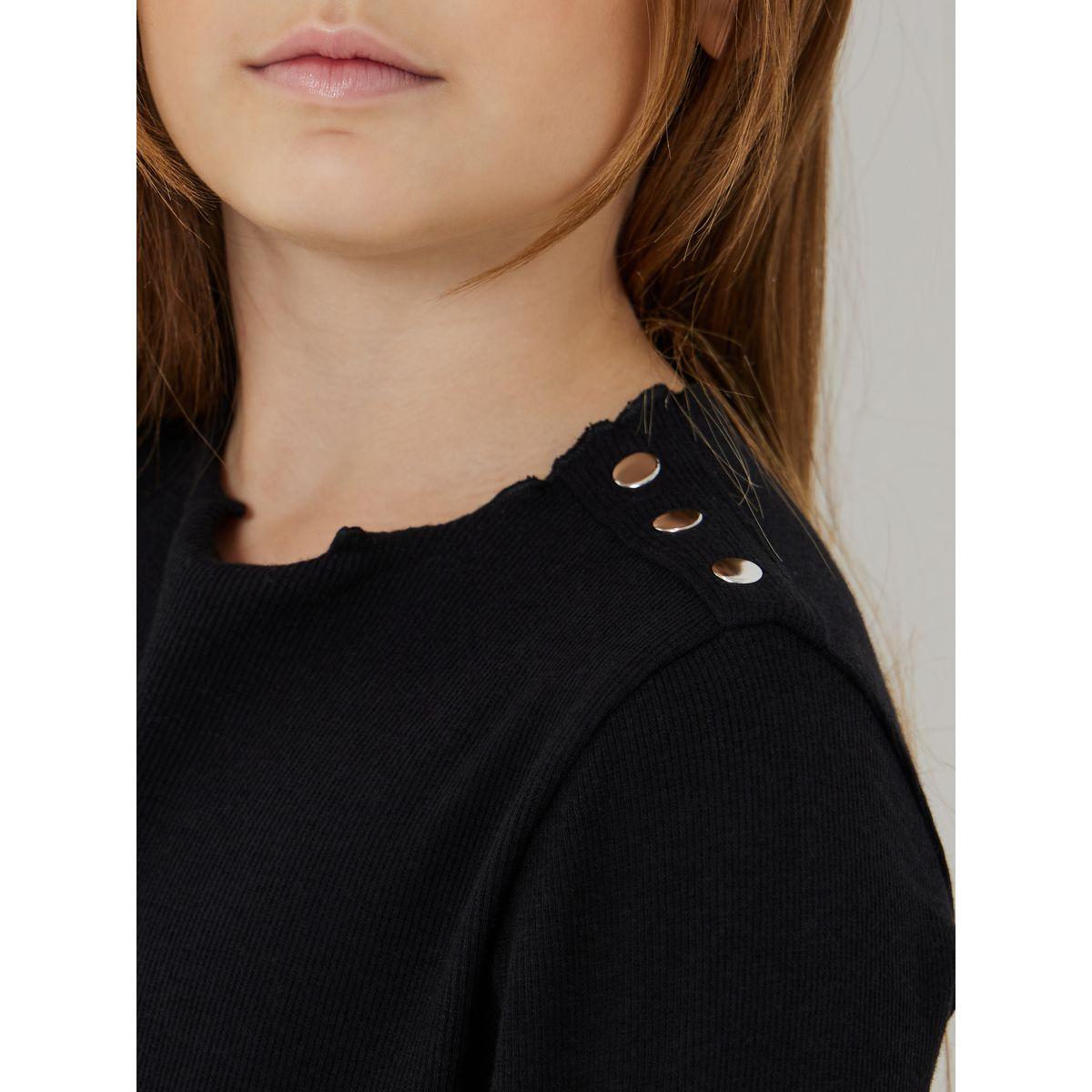 Styli Elevate Fitted Lettuce Edge Button Detail Ribbed Top-girls-clothing-blousesandshirts-image-3