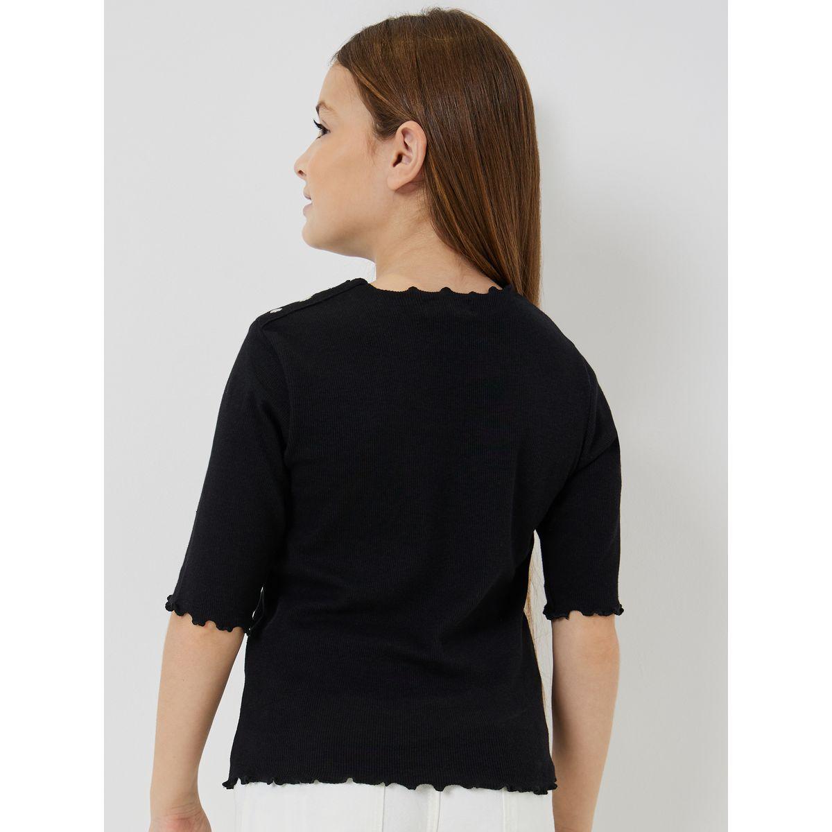 تيشيرت مضلع بأزرار على الكتف-girls-clothing-blousesandshirts-image-2