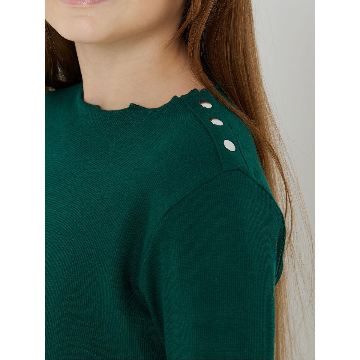 بلوزة مضلعة بأزرار على الكتف-girls-clothing-blousesandshirts-image-3