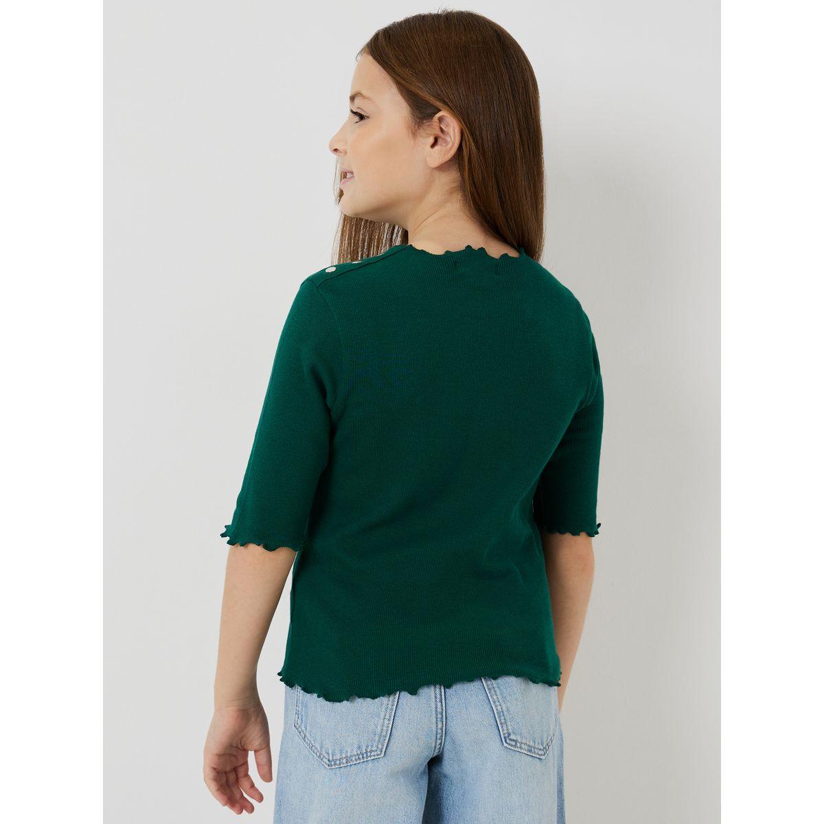Styli Elevate Fitted Lettuce Edge Button Detail Ribbed Top-girls-clothing-blousesandshirts-image-4