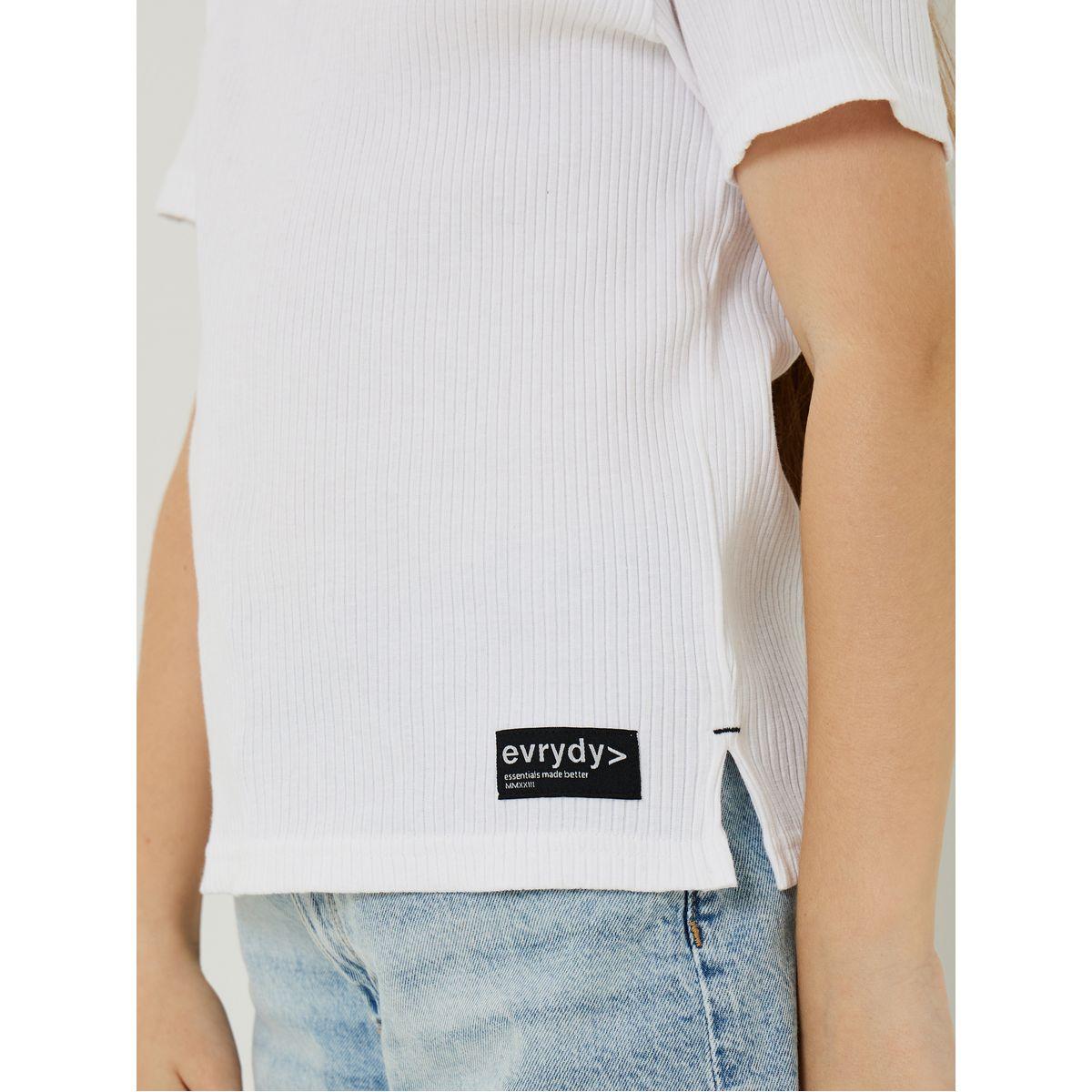 تيشيرت بولو مضلع بشق جانبي-girls-clothing-blousesandshirts-image-3