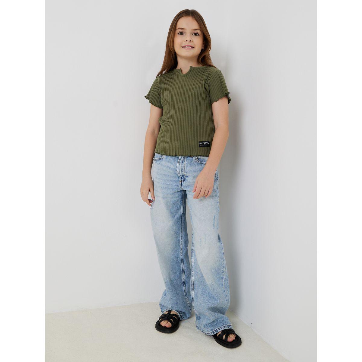 Styli Elevate Regular Fit Lettuce Edge Ribbed Top-girls-clothing-blousesandshirts-image-2